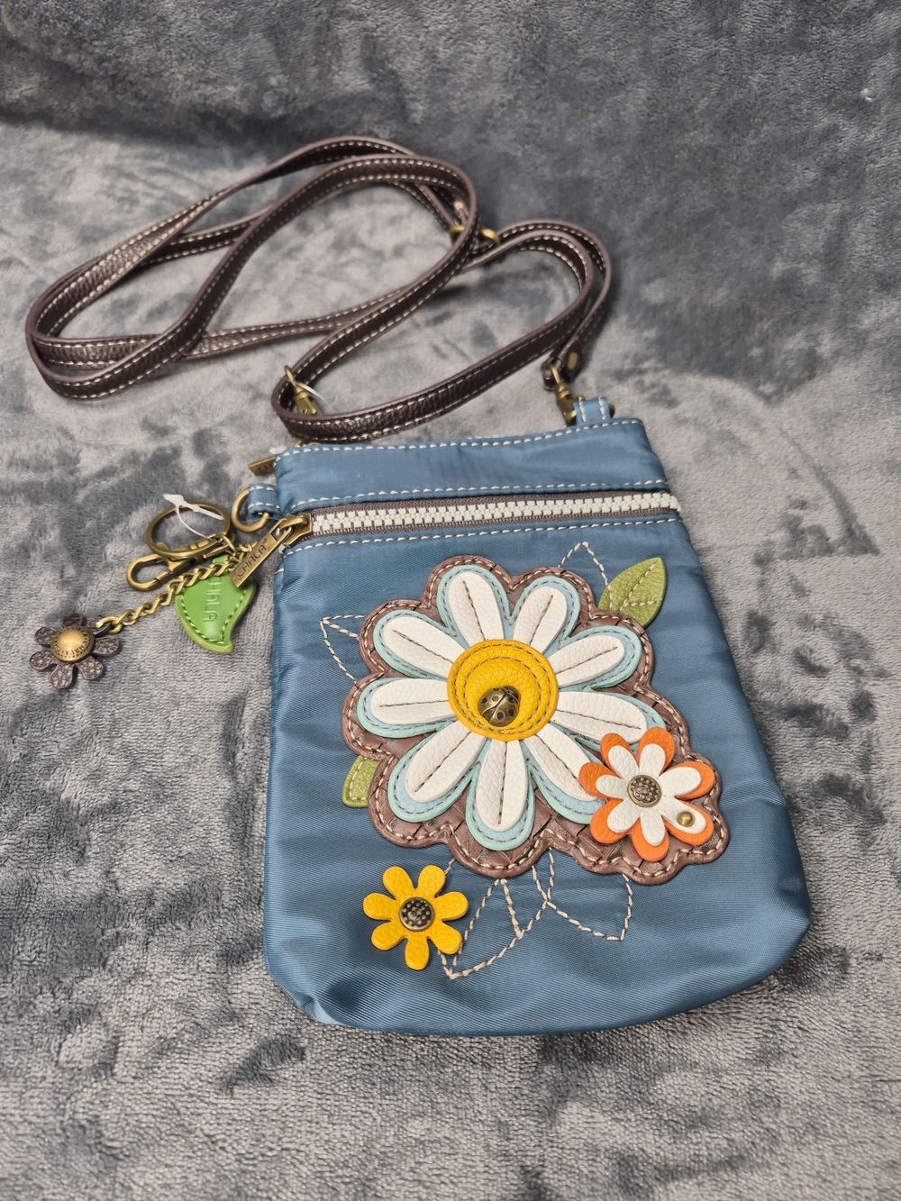 CHALA CV Cellphone Crossbody Handbag Small Purse Day Aqua Blue